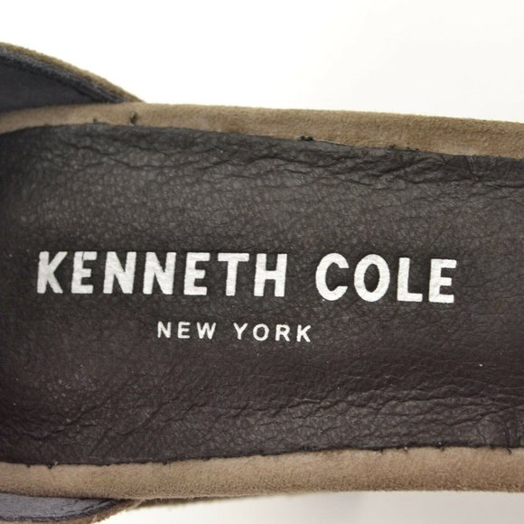 Kenneth Cole Lex Feather Pom Suede Sandals Heels - Picture 7 of 7